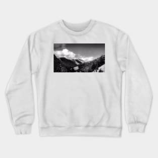 Big Sky Country - Black And White Crewneck Sweatshirt